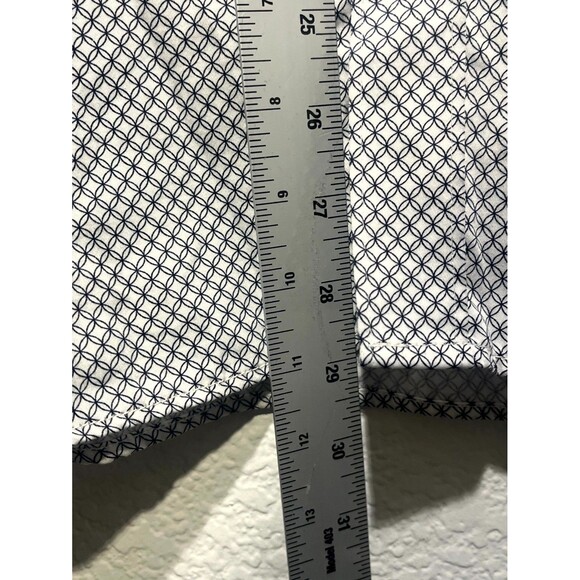 Ted Baker London Shirt Men 7 Black White Geometric Print Cotton Button Up Casual - Picture 8 of 11